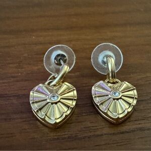 Brighton Esprit Heart Earrings (Gold)